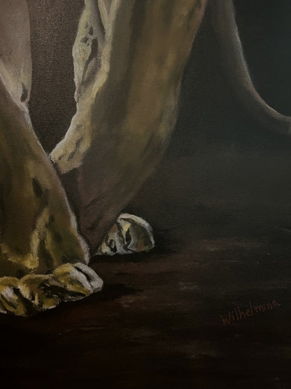 Intense - Lion painting