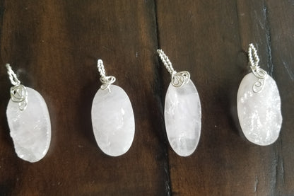Rose Quartz  Pendant - Various Unique Pendants