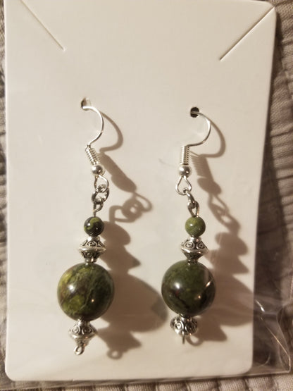 Shungite & Amethyst bead Earrings